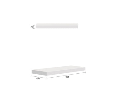 Noosa Fluted 397X424x25 Matte White Leg Panel