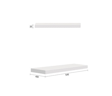 Noosa Fluted 547X424x25 Matte White Leg Panel
