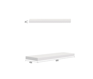Noosa Fluted 697X424x25 Matte White Leg Panel