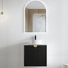 Marlo Fluted Wall Hung Vanity Matte Black 600mm Cabinet Only