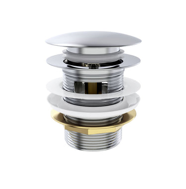 Chrome - Mushroom Bath Pull Out Popup Waste Overflow