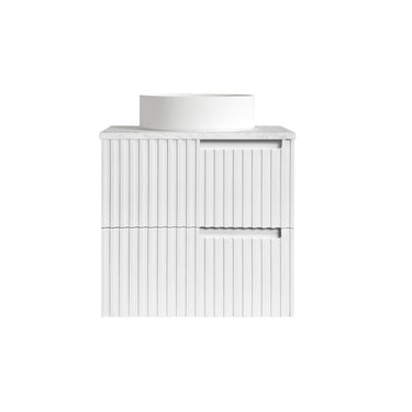 Noosa Fluted 600mm Satin White Wall Hung Vanity — 11609_1