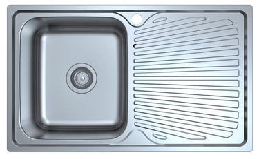 Otus Single Bowl Single Drainer Sink LHB 800mm