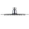 Chrome - Vetto Shower Head Stainless Steel Round 250mm