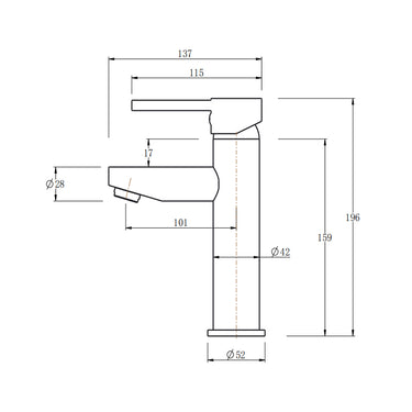 LUCID PIN - Black Basin Mixer
