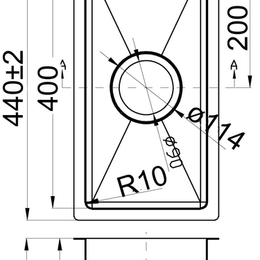 Eden Single Bowl Above / Undermount Sink  200mm