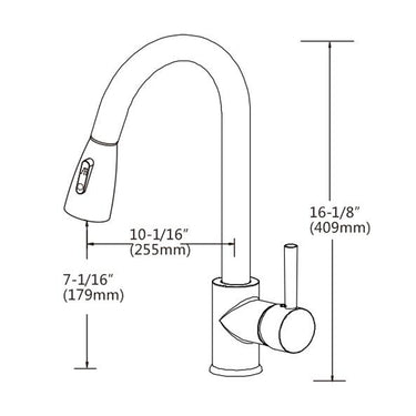 Chrome Pull Out Kitchen Mixer