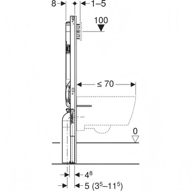 Geberit Sigma8 Duofix In-wall Cistern