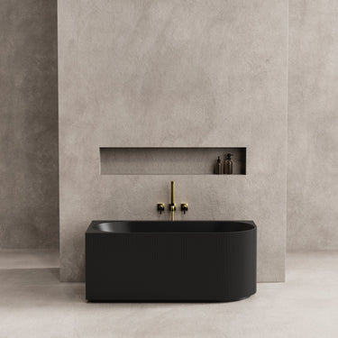 Capri Fluted Corner Freestanding Bathtub 1500/1700mm CBAT1500L/R-GW/MW/MB/CBAT1700L/R-GW/MW/MB