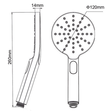 Gunmetal 3 Functions Handheld Shower