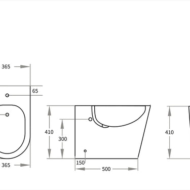Velora BTW Bidet 590*365*410mm V202