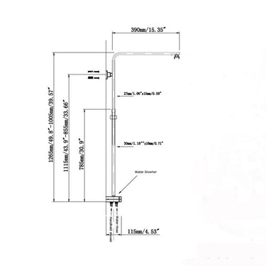 Black Shower Rail