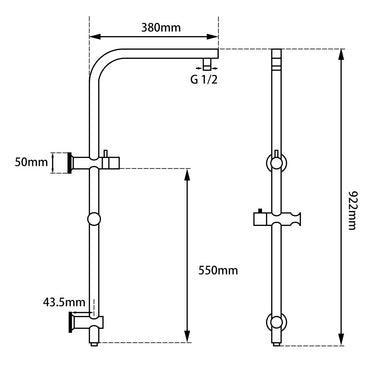 Chrome Shower Rail