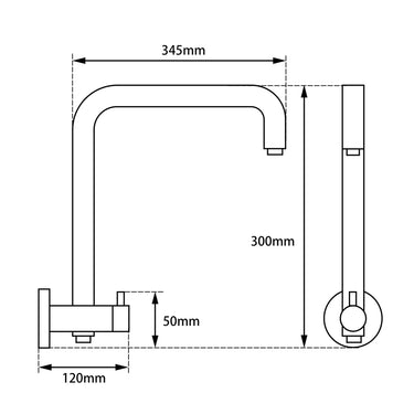 Black Shower Rail