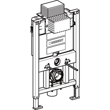 Geberit Duofix Frame with Alpha 12cm In-wall Cistern – 82cm Height