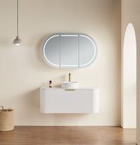 Lumero LED PVC Mirror Shaving Cabinet 1200/1500 LOSV1275MW-LED/LOSV1580MW-LED