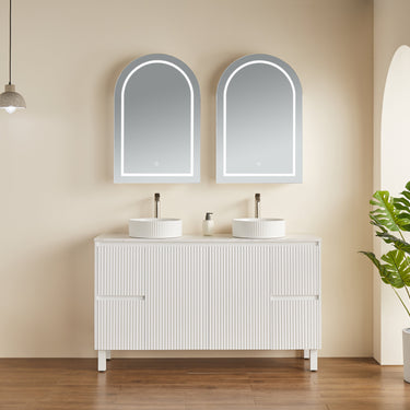 Lumero LED PVC Mirror Shaving Cabinet 600x900x155mm LARSV6090MW-LED/LARSV6090MB-LED