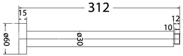 Round Shower Arm