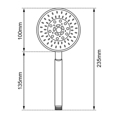 Black 5 Functions Handheld Shower