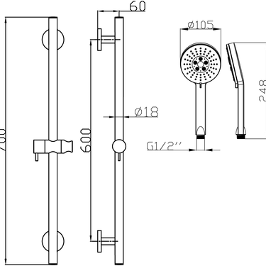 Otus Rail Shower