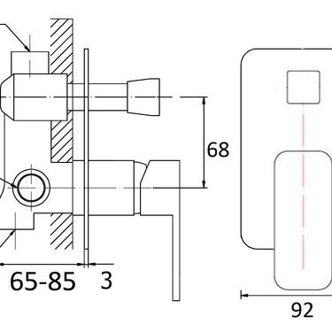 Nova Wall Mixer Diverter