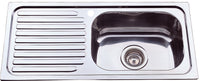 Eden Single Bowl & Single Drainer Sink RHB  765mm
