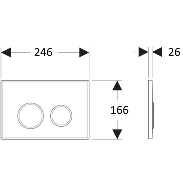 Cora Cistern Standard Button line drawing