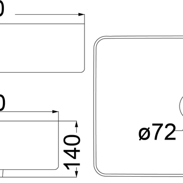 Ultra Thin Basin 22-403 line drawing