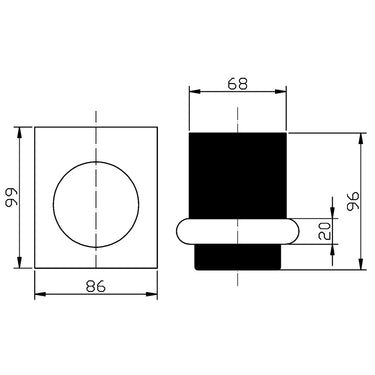 Cora Tumbler Holder Single line drawing