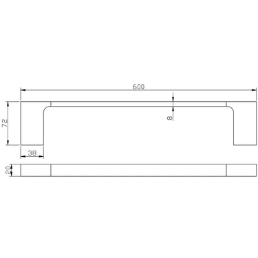 Eden Towel Rail Single 600mm