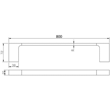 Eden Towel Rail Single 800mm