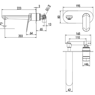 Sulu Ii Wall  Basin Mixer Rough-In Body