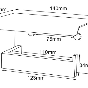 IVANO - Black Toilet Paper Holder
