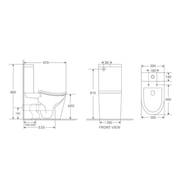 FIFA Tornado Rimless Back To Wall Toilet Suite