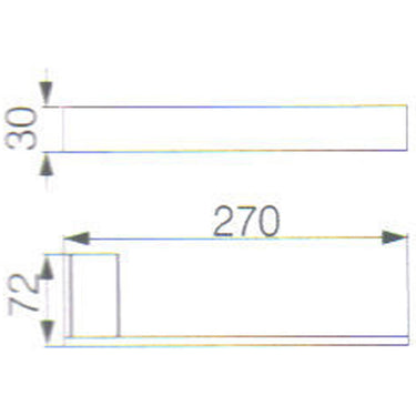 Rosa Towel Bar line drawing