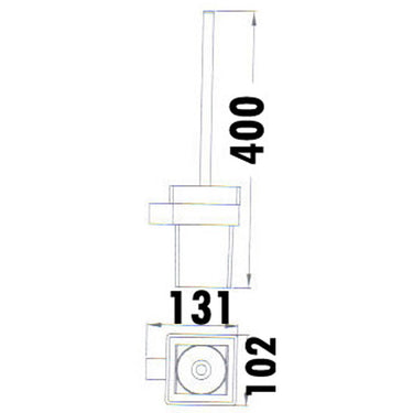 Rosa Toilet Brush Holder line drawing