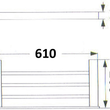 Rosa Towel Rack line drawing