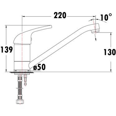 Mina Ii Swivel  Sink Mixer Lead Free