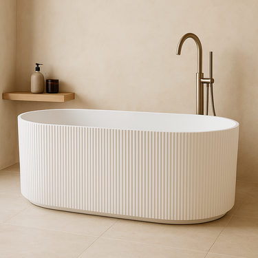 Ayana Fluted Freestanding Bathtub 1500/1700 ABAT1500/1700-GW/MW/MB