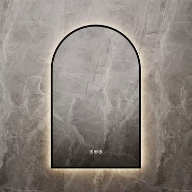 Framed Mirror Arch Shape Backlit Bluetooth 500*750mm LBAR5075-MB/LBAR5075-BB