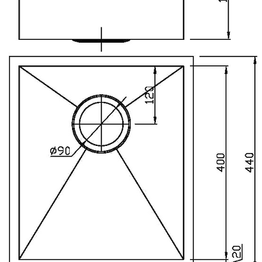 Rosa Single Bowl Above / Undermount Sink  340mm