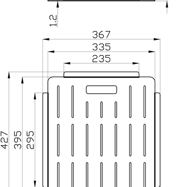Square Colander line drawing