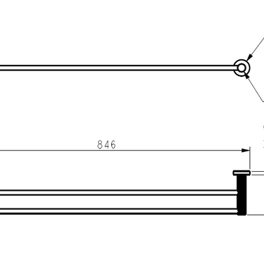 Linie Double Towel Rail 800 mm