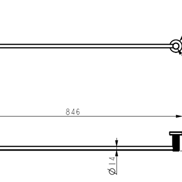 Linie Single Towel Rail 800 mm