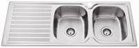 Eden Double Bowl Single Drainer Sink