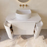 VITO NOOSA Fluted Curved Vanity With Side Drawers 740*493*470mm (NOS750W-MW)