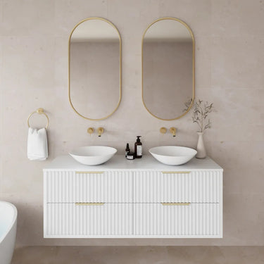 CETO Rome Wall Hung PVC Cabinet Double Bowl ROM1550W-MW