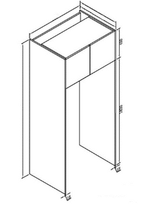 Kitchen Fridge Cabinet With 2 Side Panel 800/900/1000mm BFF-800P/900P/1000P