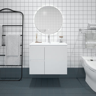 BIANCA MDF Wall-Hung Vanity - Gloss White