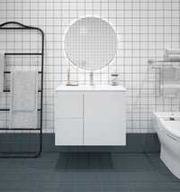 BIANCA MDF Wall-Hung Vanity - Gloss White
